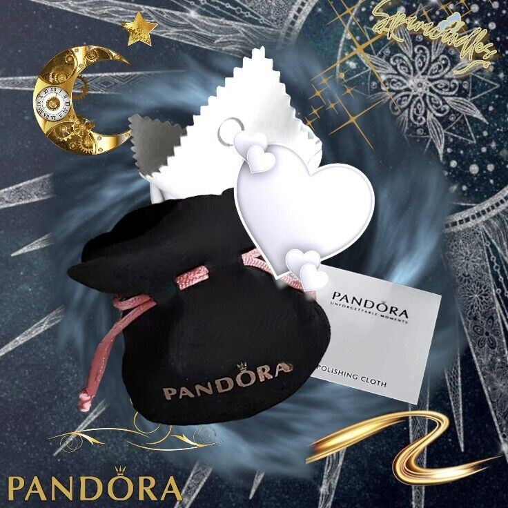 New PANDORA Bracelet Charm Ring Necklace Polishing Cloth Set
