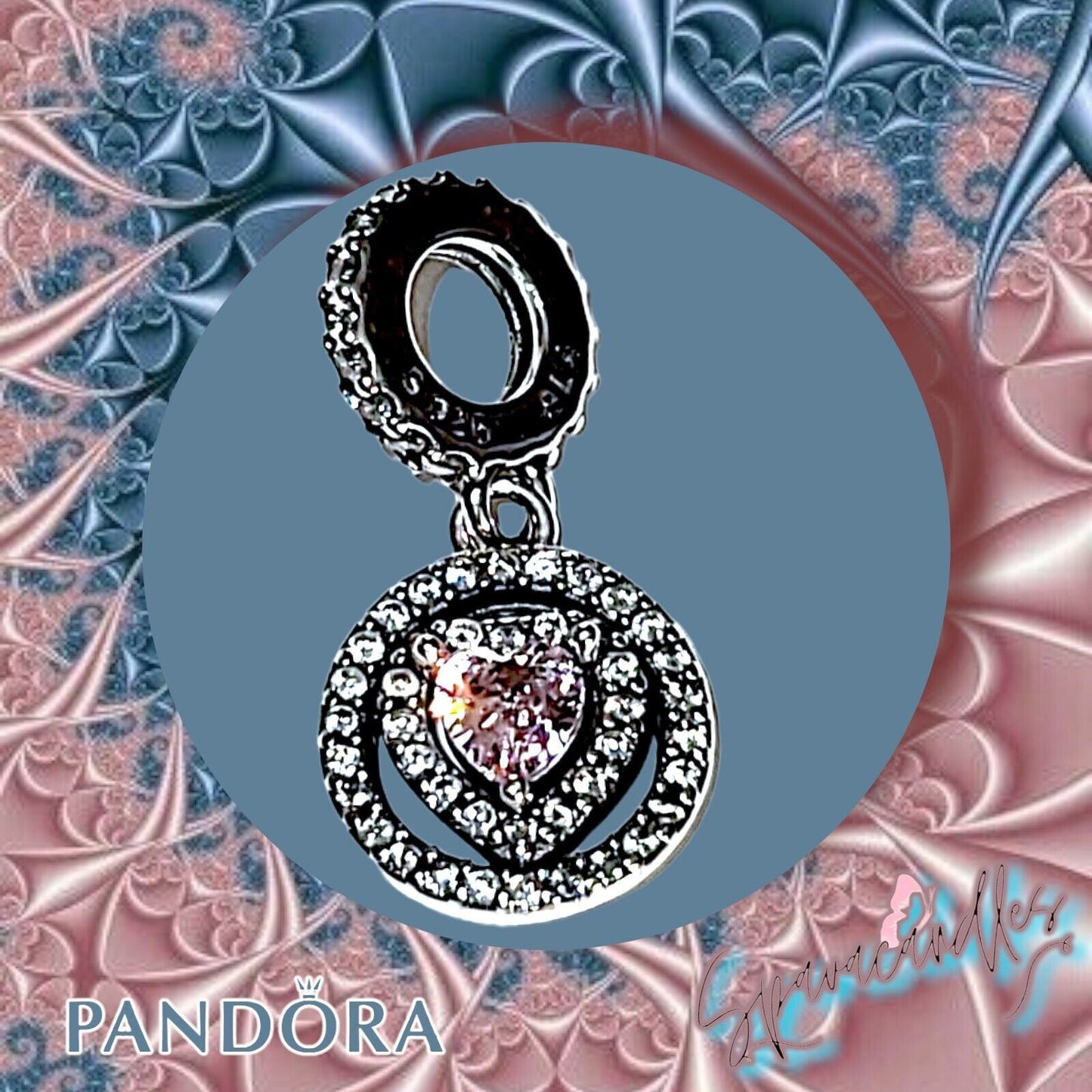 Pandora Sparkling Angel Wings & Heart Charm